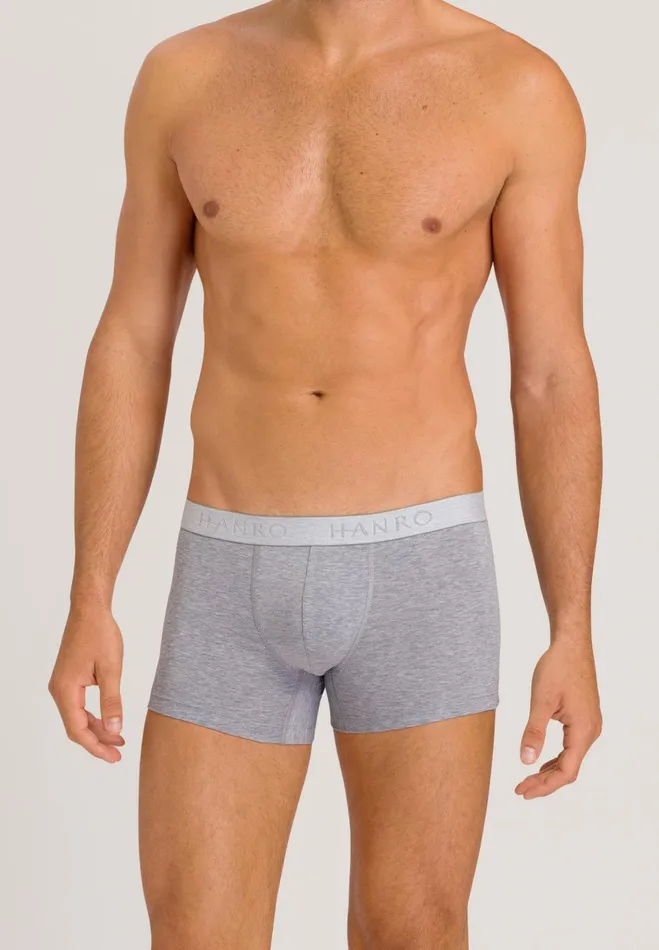 2Pack Cotton Boxer Briefs Lt Melangedeep Navy Men HANRO Multipacks