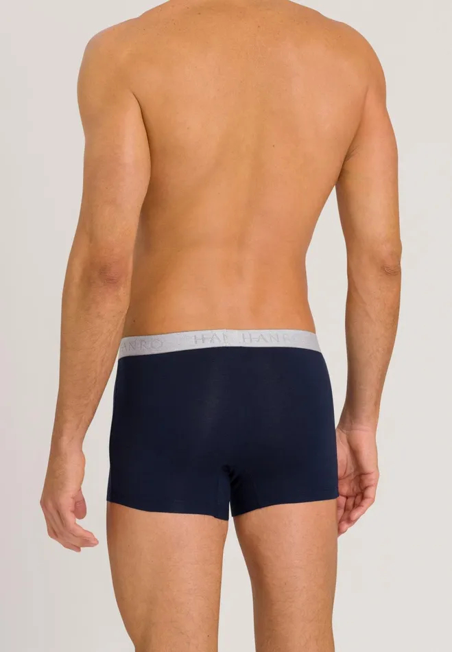 2Pack Cotton Boxer Briefs Lt Melangedeep Navy Men HANRO Multipacks