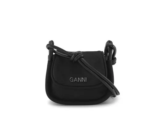 AccessoriesBags GANNI Mini Bags Black Knot Mini Flap Over Bag Black
