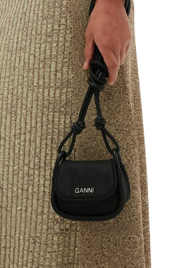 AccessoriesBags GANNI Mini Bags Black Knot Mini Flap Over Bag Black AccessoriesBags GANNI Mini Bags Black Knot Mini Flap Over Bag Black