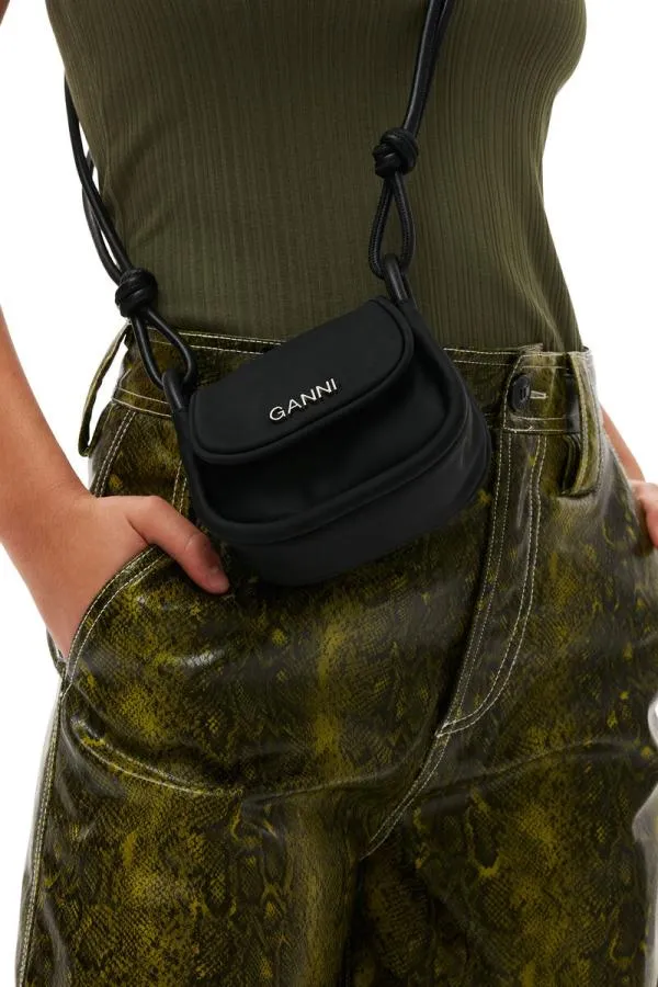 AccessoriesBags GANNI Mini Bags Black Knot Mini Flap Over Bag Black AccessoriesBags GANNI Mini Bags Black Knot Mini Flap Over Bag Black