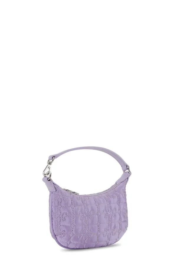 AccessoriesBags GANNI Mini Bags Light Lilac Butterfly Mini Flat Satin Pouch Light Lilac