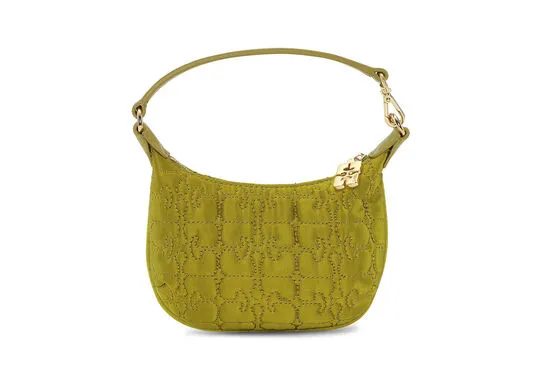 AccessoriesBags GANNI Mini Bags Olive Butterfly Mini Flat Satin Pouch Olive Drab AccessoriesBags GANNI Mini Bags Olive Butterfly Mini Flat Satin Pouch Olive Drab