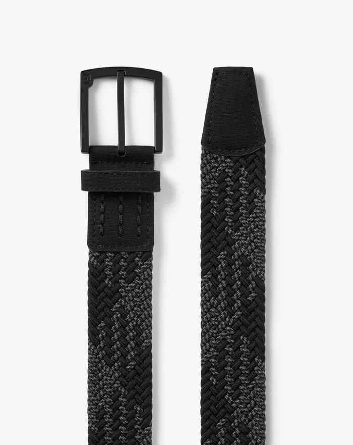 Accessories Belts TravisMathew TIME ZONED STRECH WOVEN BELT Black