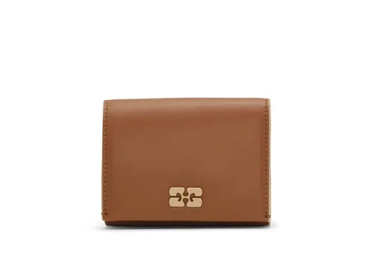 Accessories GANNI Wallets Caramel Bou Trifold Wallet Caramel Caf