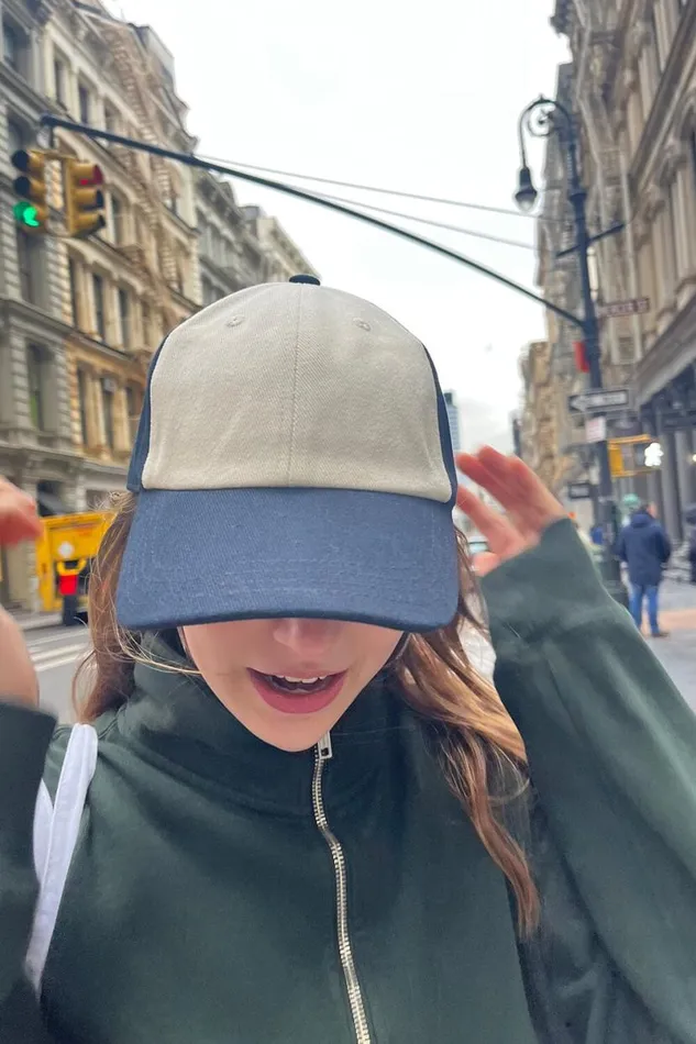 Accessories Katherine Navy Colorblock Baseball Cap Brandy Melville HATS and CAPS