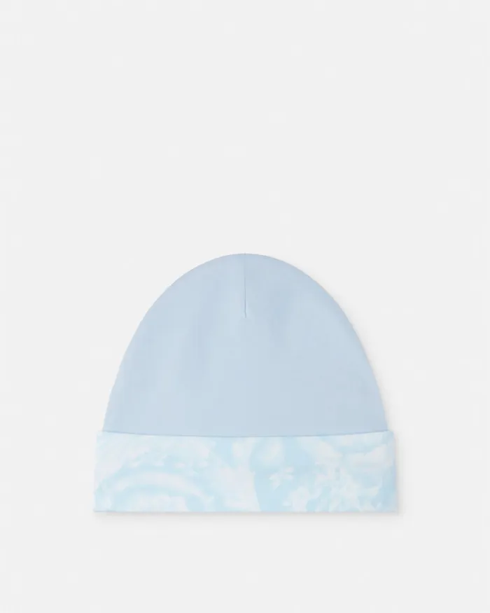 Accessories Kids Versace Barocco Baby Cap Light Bluewhite