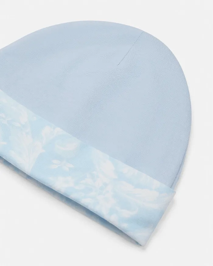 Accessories Kids Versace Barocco Baby Cap Light Bluewhite