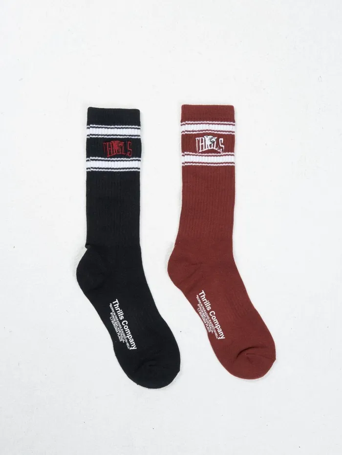 Accessories Stand Firm 2 Pack Sock Rosewood Thrills Socks