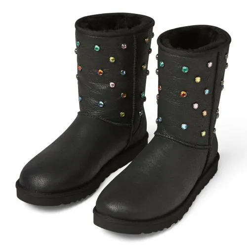Accessories WomenMen Gallery Dept UGG GALLERY DEPT CLASSIC SHORT BLACK LEATHER Black Leather