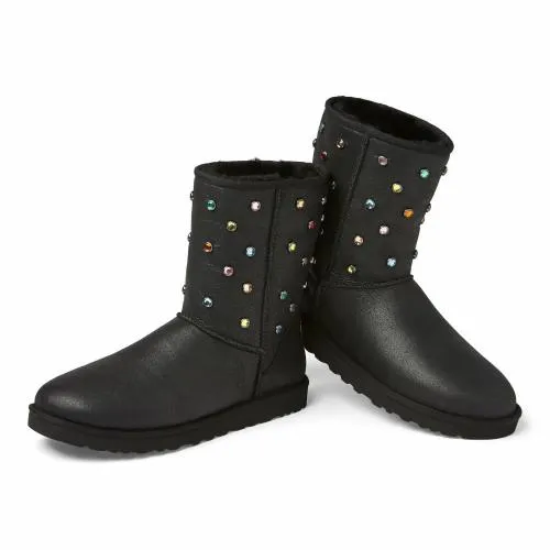 Accessories WomenMen Gallery Dept UGG GALLERY DEPT CLASSIC SHORT BLACK LEATHER Black Leather