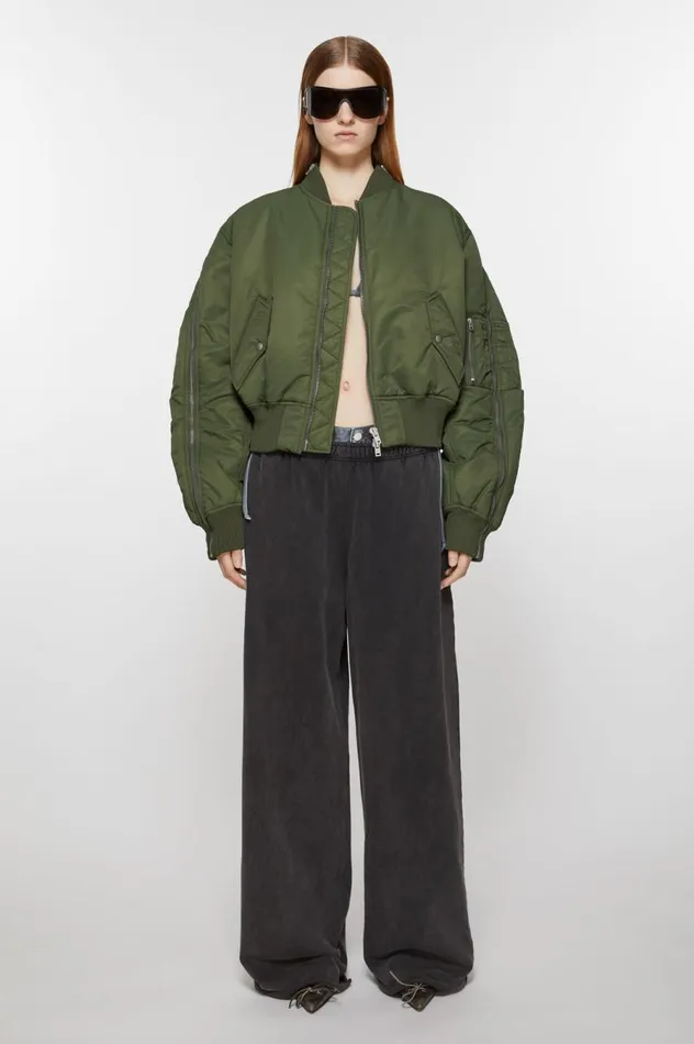 Acne Studios Bomber Jacket Hunter Green Women Outerwear