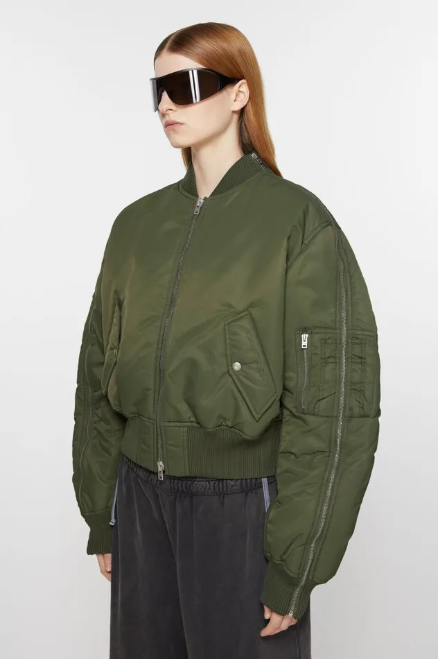 Acne Studios Bomber Jacket Hunter Green Women Outerwear