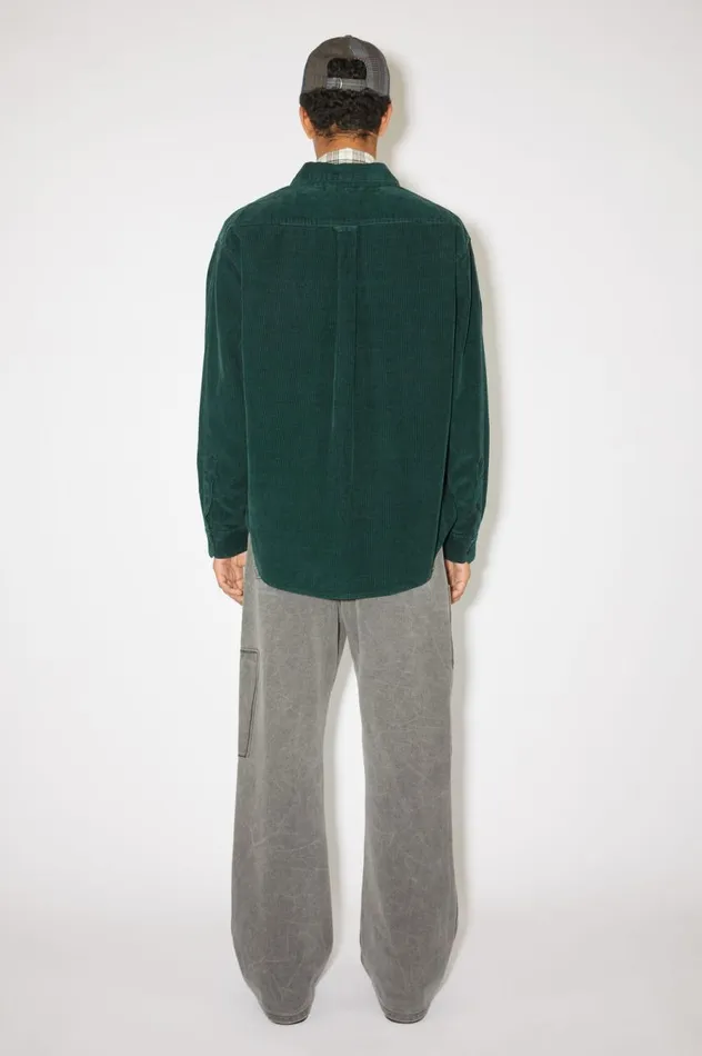 Acne Studios Corduroy Overshirt Night Green Women Outerwear
