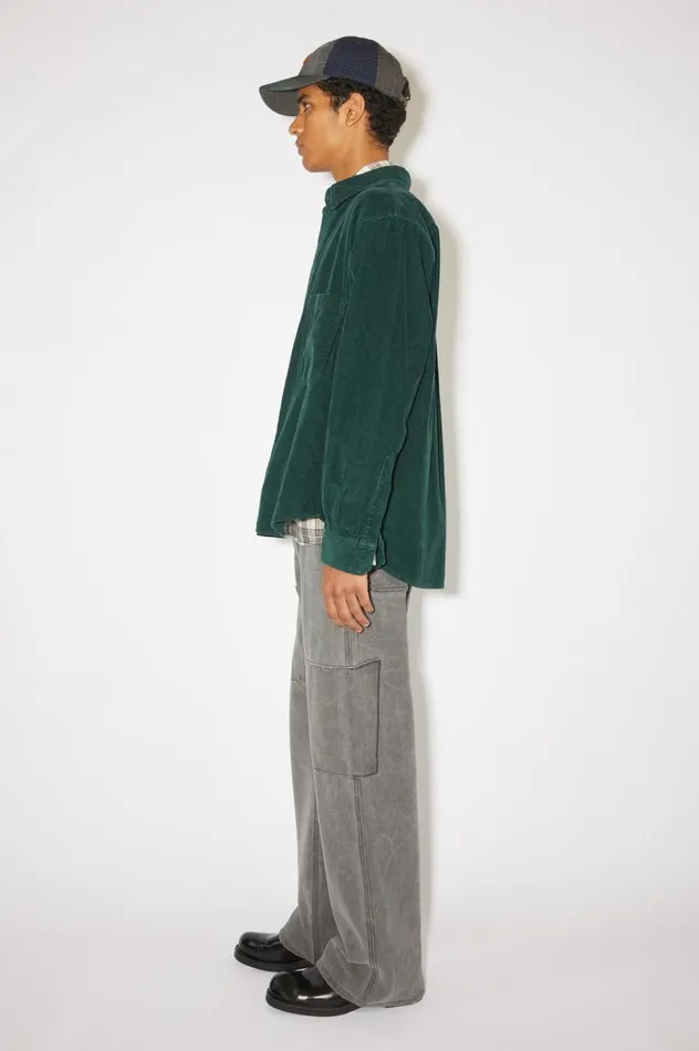 Acne Studios Corduroy Overshirt Night Green Women Outerwear
