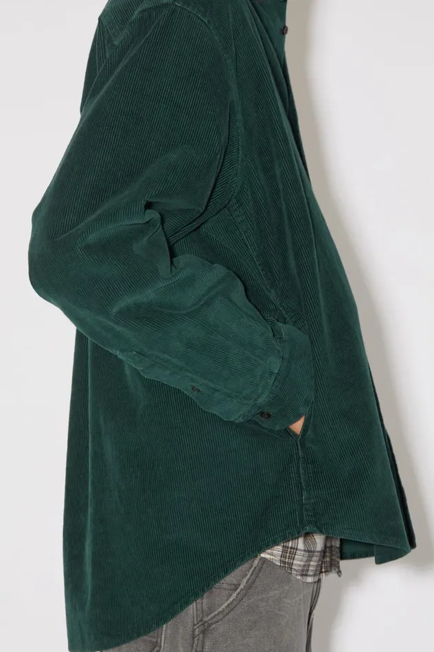 Acne Studios Corduroy Overshirt Night Green Women Outerwear