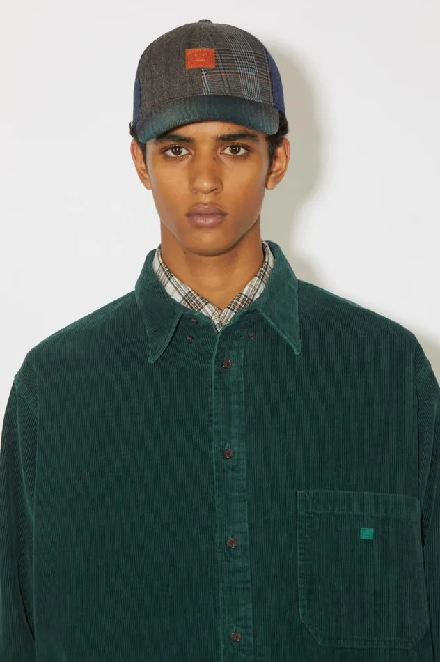 Acne Studios Corduroy Overshirt Night Green Women Outerwear
