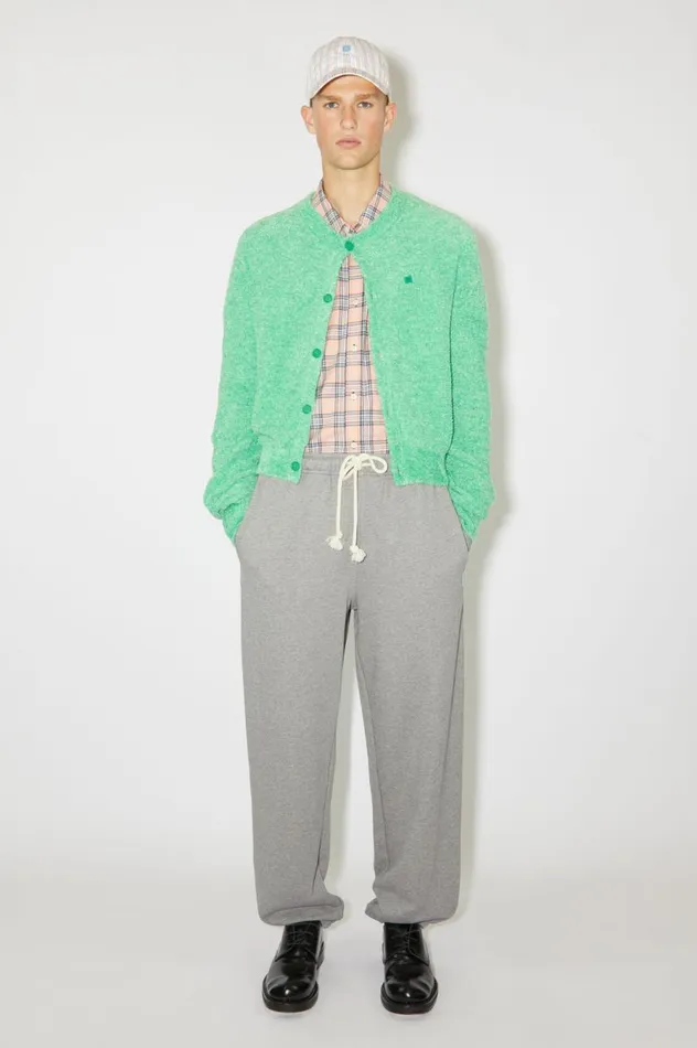 Acne Studios Cotton Sweatpants Light Grey Melange Men Trousers