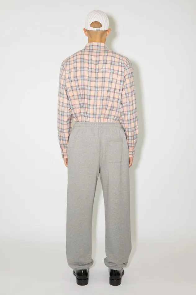 Acne Studios Cotton Sweatpants Light Grey Melange Men Trousers