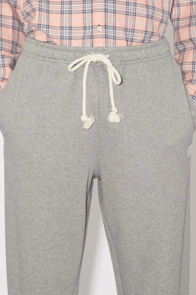 Acne Studios Cotton Sweatpants Light Grey Melange Men Trousers