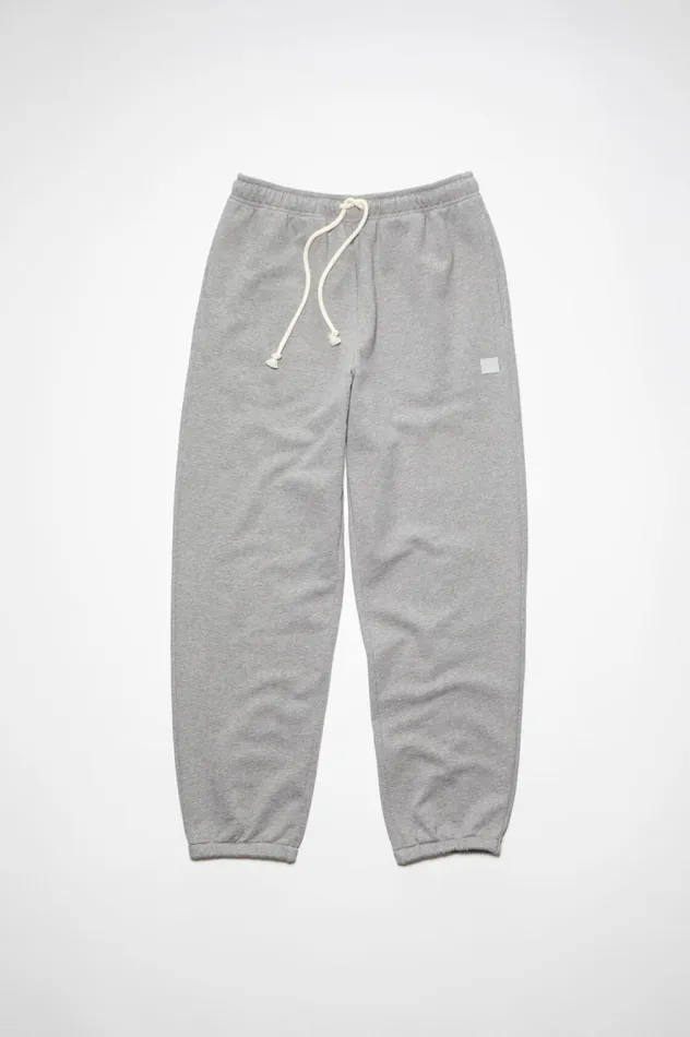 Acne Studios Cotton Sweatpants Light Grey Melange Men Trousers