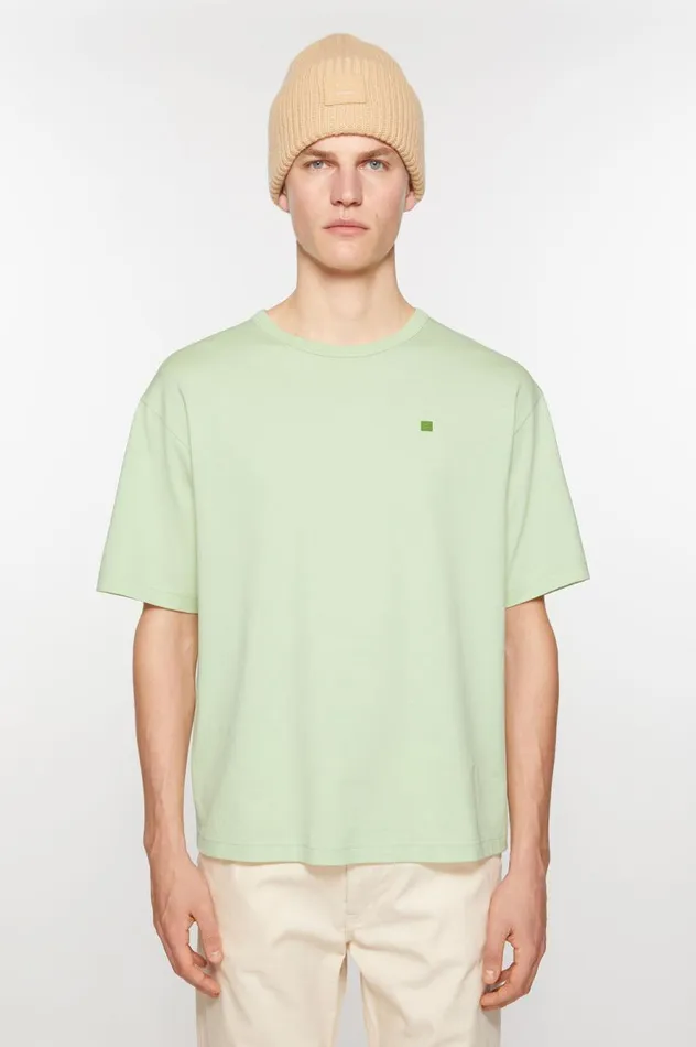 Acne Studios Crew Neck Tshirt 8211 Relaxed Fit Mint Green Men Tshirts