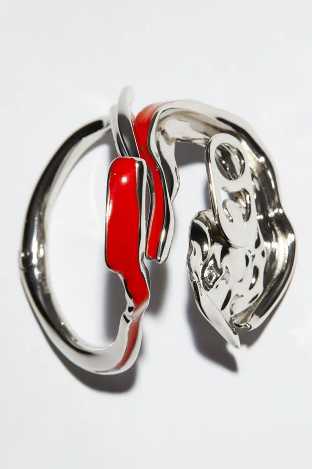 Acne Studios Crushed Can Bracelet Red Women Jewellery