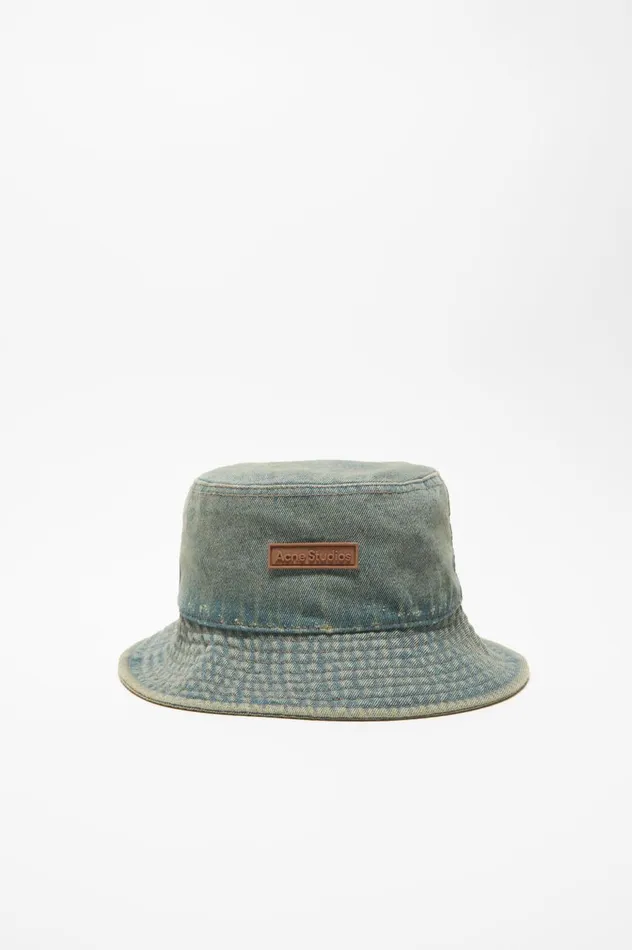 Acne Studios Denim Bucket Hat Bluebeige Women Hats