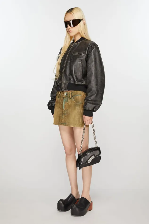 Acne Studios Distortion Wavy Mini Bag Black Men Bags