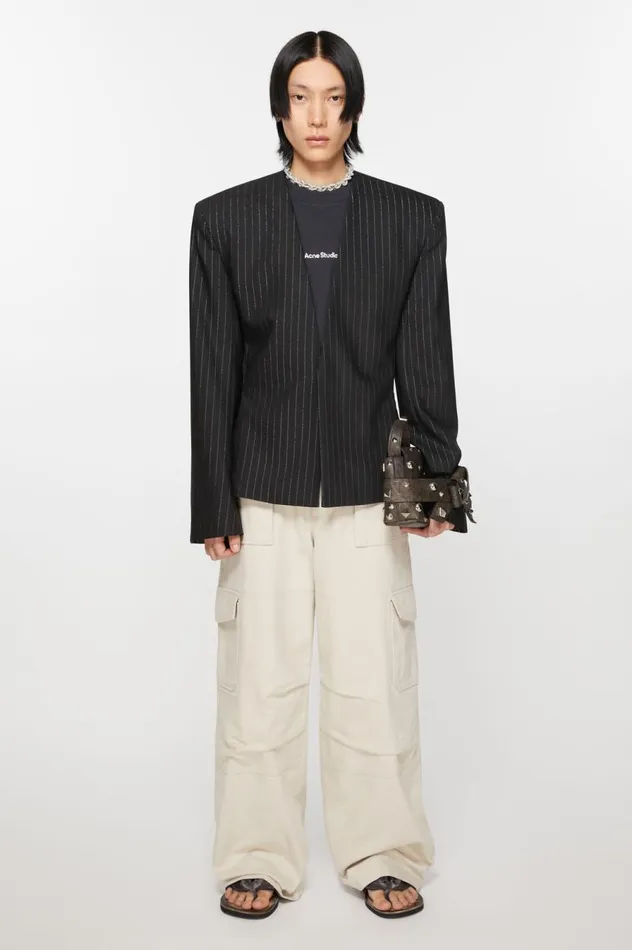 Acne Studios Fitted Fit Suit Jacket Black Men Suit Jackets