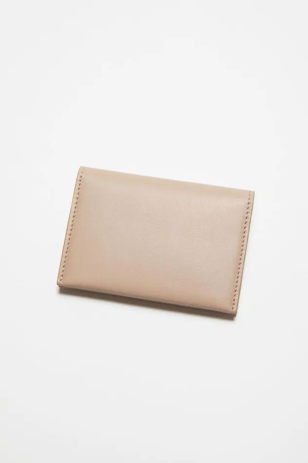 Acne Studios Folded Leather Wallet Taupe Beige Men Small Leather Goods