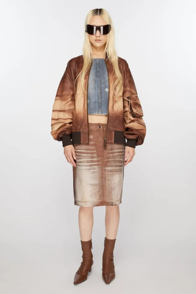 Acne Studios Heeled Ankle Boots Cognac Brown Women Shoes