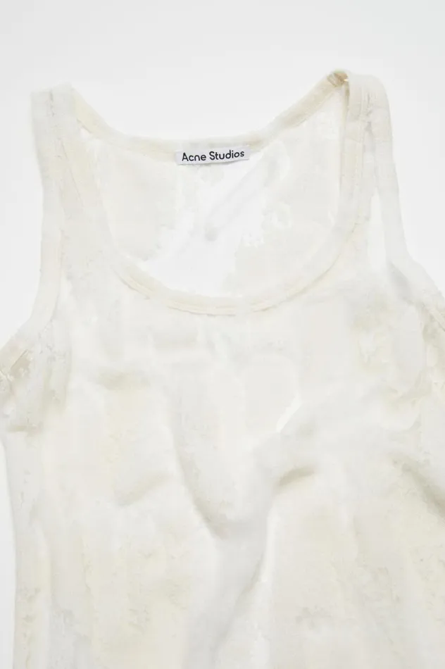 Acne Studios Jacquard Tank Top Off White Women Tshirts