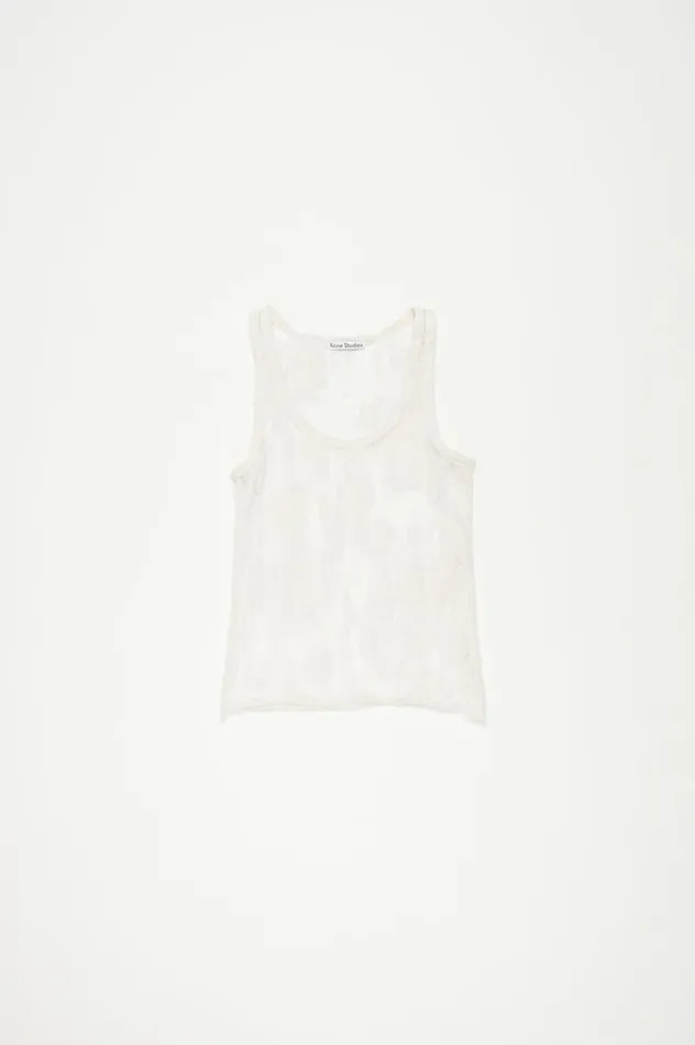 Acne Studios Jacquard Tank Top Off White Women Tshirts