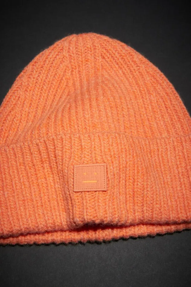 Acne Studios Knit Beanie 8211 Children Mandarin Orange Melange WomenMen Children