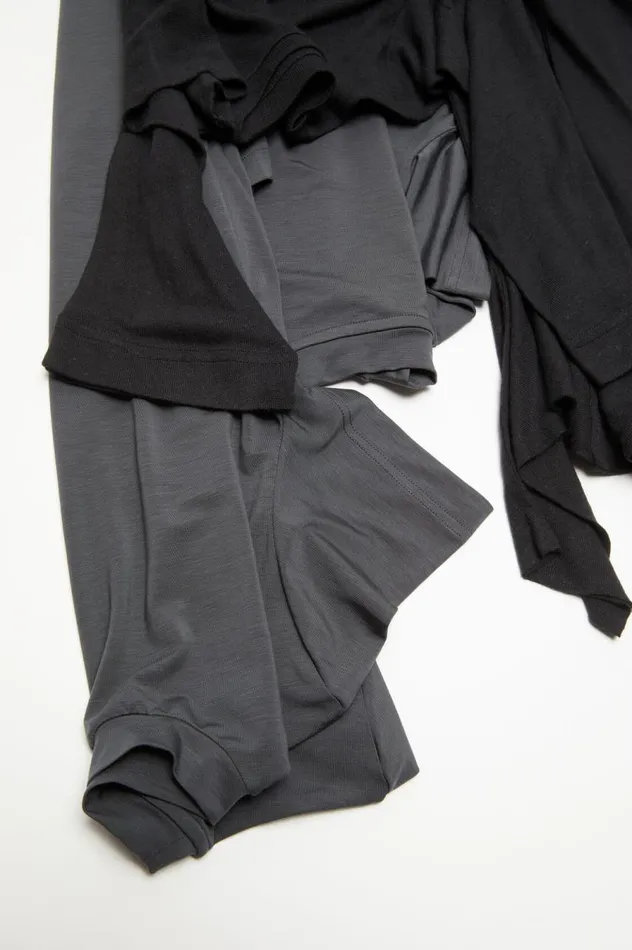 Acne Studios Layered Skirt Anthracite Grey Women Skirts