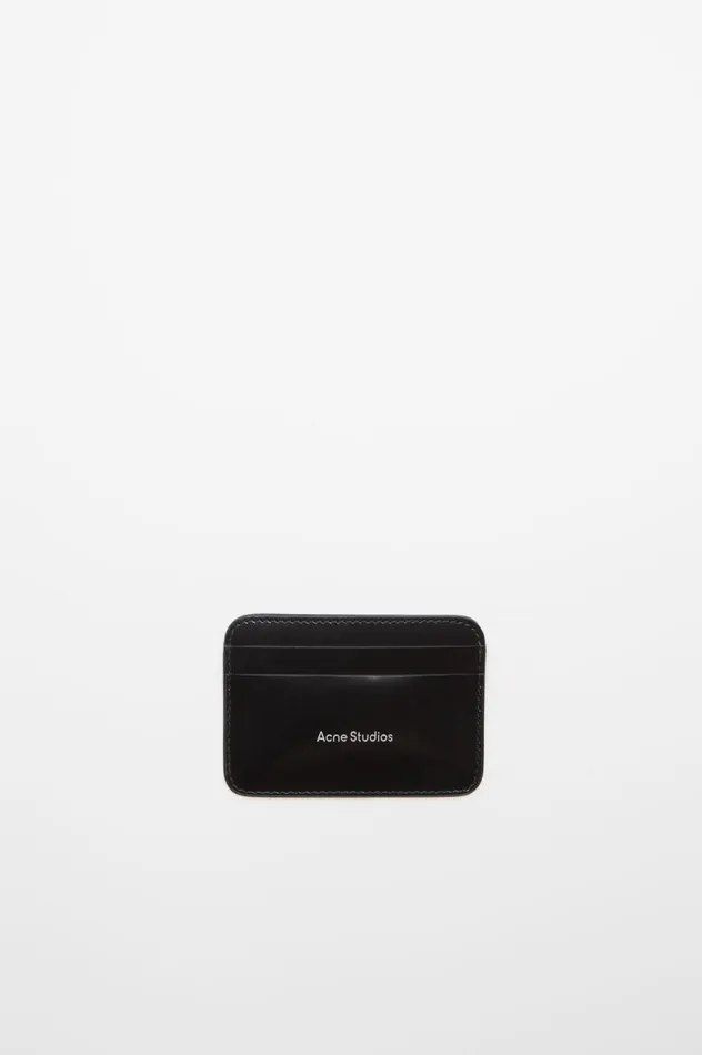Acne Studios Leather Card Holder Black Men Small Leather Goods