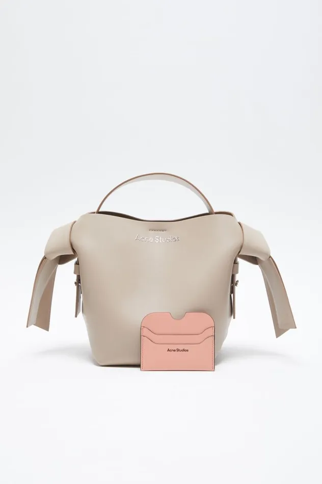 Acne Studios Leather Card Holder Salmon Pink Men Small Leather Goods