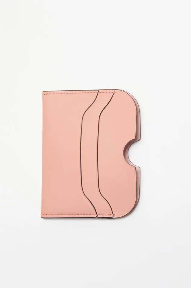Acne Studios Leather Card Holder Salmon Pink Men Small Leather Goods