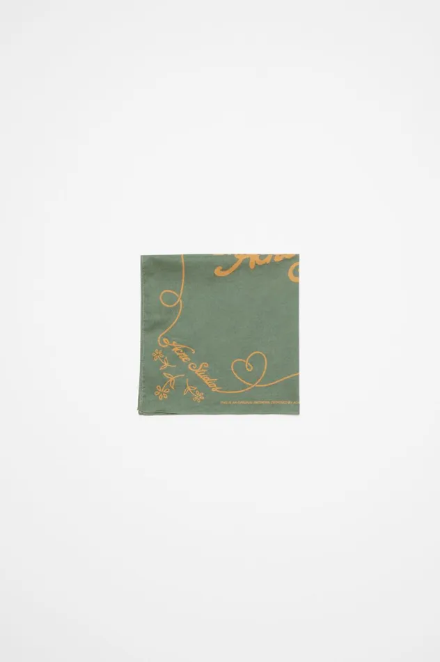 Acne Studios Light Print Scarf Greenhoney Yellow Women Scarves