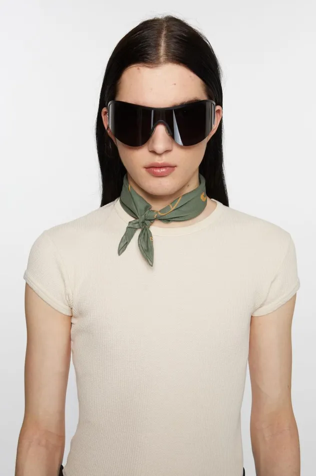 Acne Studios Light Print Scarf Greenhoney Yellow Women Scarves