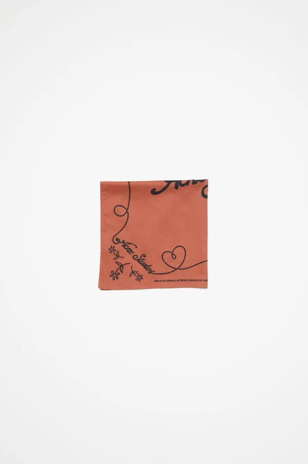 Acne Studios Light Print Scarf Rust Redblack Women Scarves