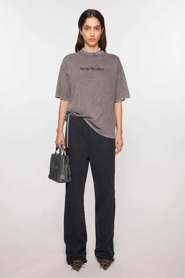 Acne Studios Logo Sweatpants Black Women Trousers