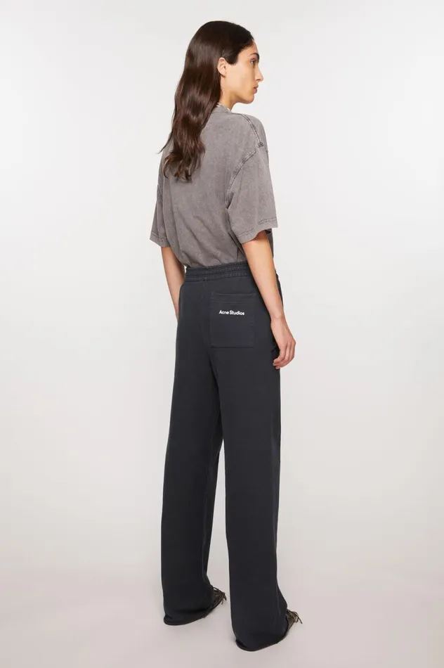 Acne Studios Logo Sweatpants Black Women Trousers