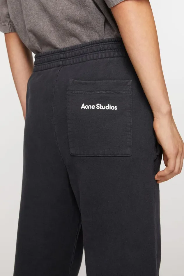 Acne Studios Logo Sweatpants Black Women Trousers