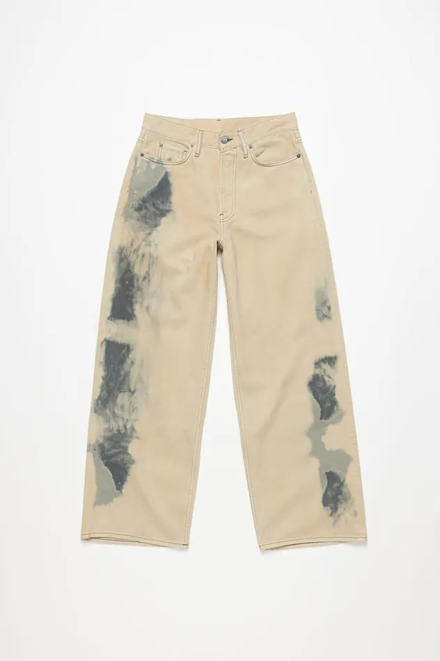 Acne Studios Loose Fit Jeans 8211 1981M Beigeblack Men Jeans