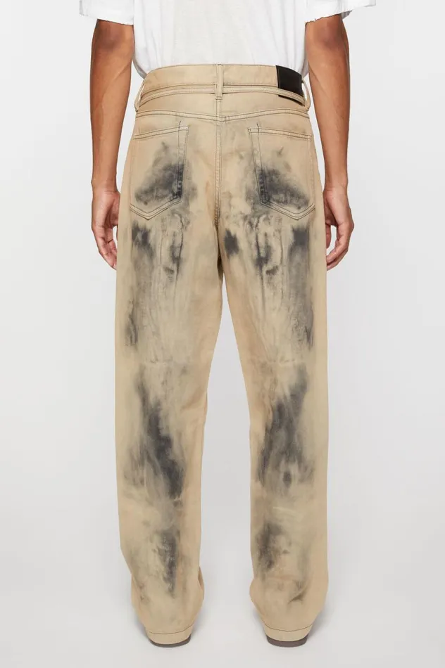 Acne Studios Loose Fit Jeans 8211 1991 Toj Beigeblack Women Jeans