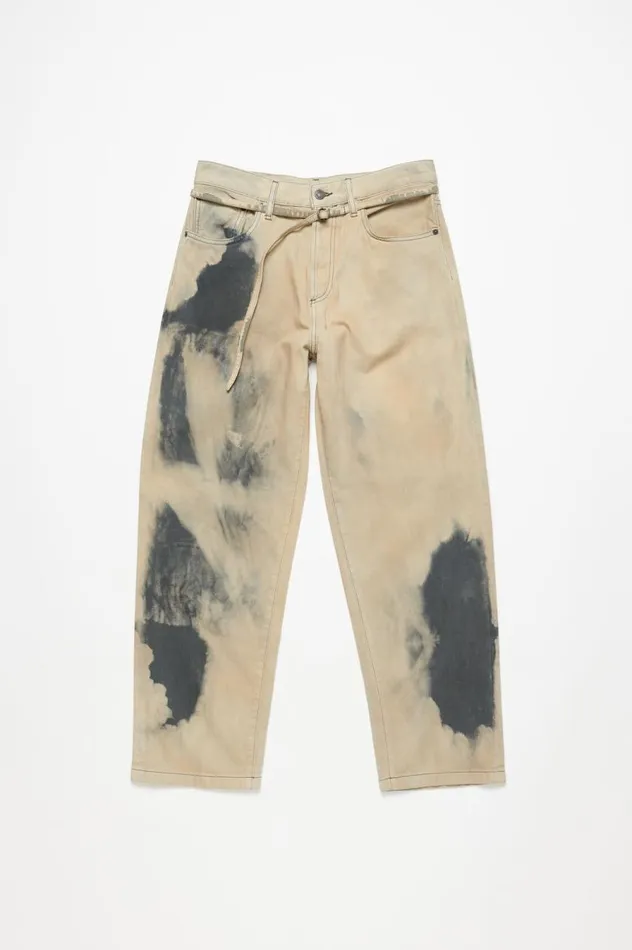 Acne Studios Loose Fit Jeans 8211 1991 Toj Beigeblack Women Jeans