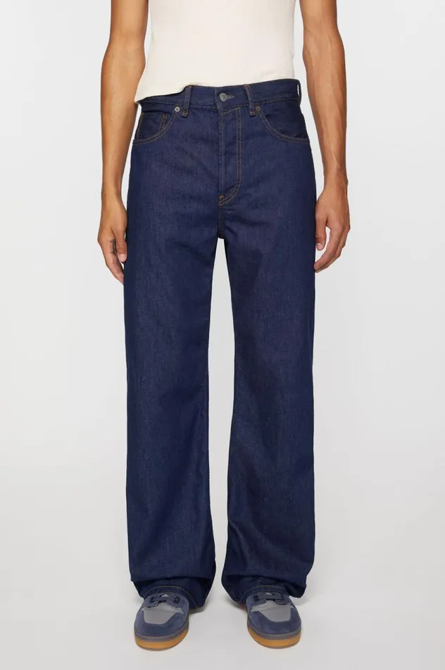 Acne Studios Loose Fit Jeans 8211 2021M Indigo Blue Men Jeans