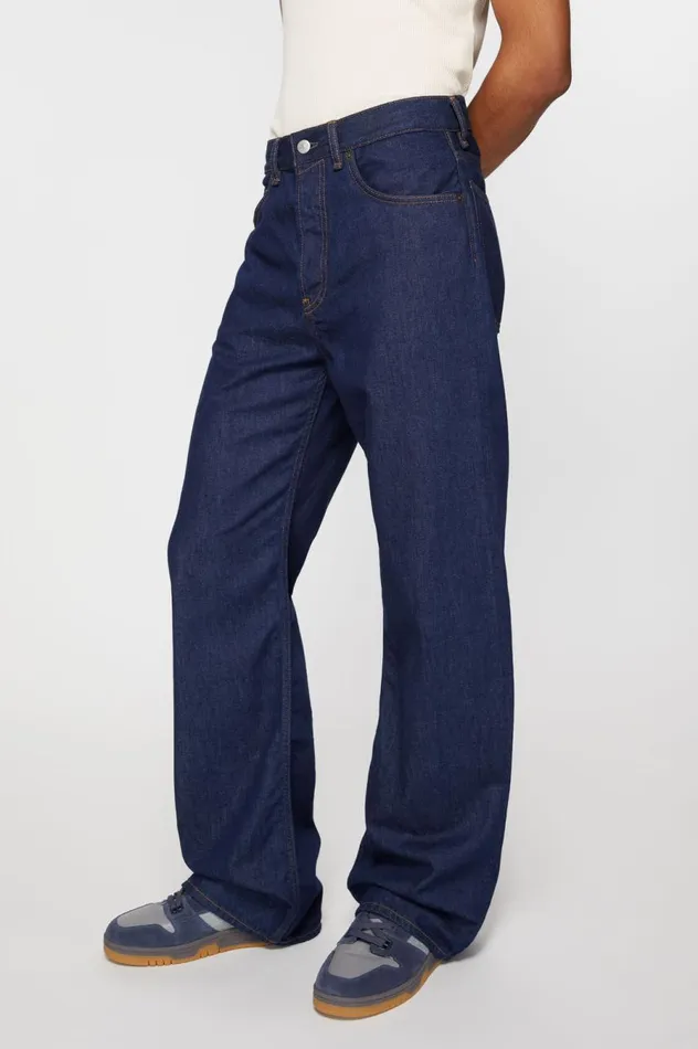 Acne Studios Loose Fit Jeans 8211 2021M Indigo Blue Men Jeans